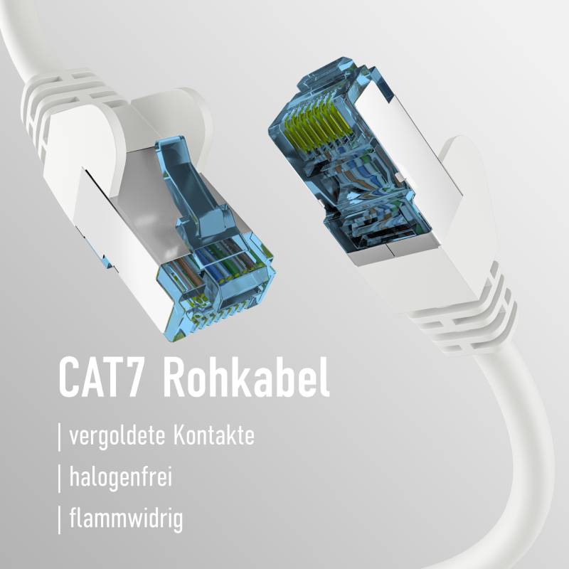 EFB RJ45 PATCHKABEL mit CAT7 ROHKABEL WEISS 1.5m von EFB