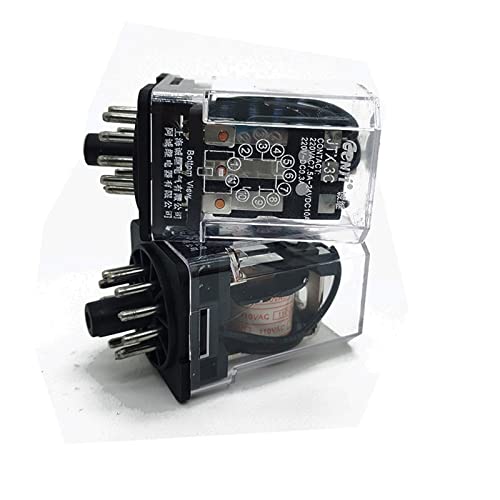 Elektronisches Zubehör Micro Universal Power Relay JTX-2C JTX-3C Mini elektromagnetischer Relaisschalter 8 11 Pin 6V 24V 12V 220V AC DC mit Sockel (Color : Jtx-2c, Size : DC6V) von EFDSVUHE