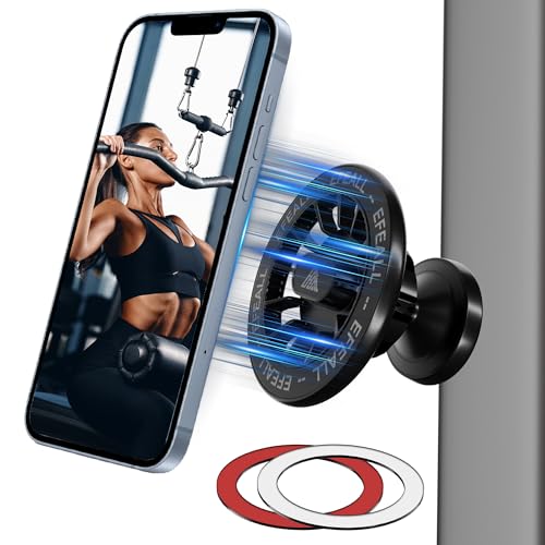 EFEALL Handyhalterung Magnet für Fitnessstudio, 360° Drehbarer Doppelter Magnetische Handyhalterung, Kompatibel mit Fitnessgeräten/Golfwagen, Magnetischer Handyhalter für iPhone Mag-Safe & Android EFEALL Handyhalterung Magnet für Fitnessstudio, 360° Drehbarer Doppelter Magnetische Handyhalterung, Kompatibel mit Fitnessgeräten/Golfwagen, Magnetischer Handyhalter für iPhone Mag-Safe & Android von EFEALL