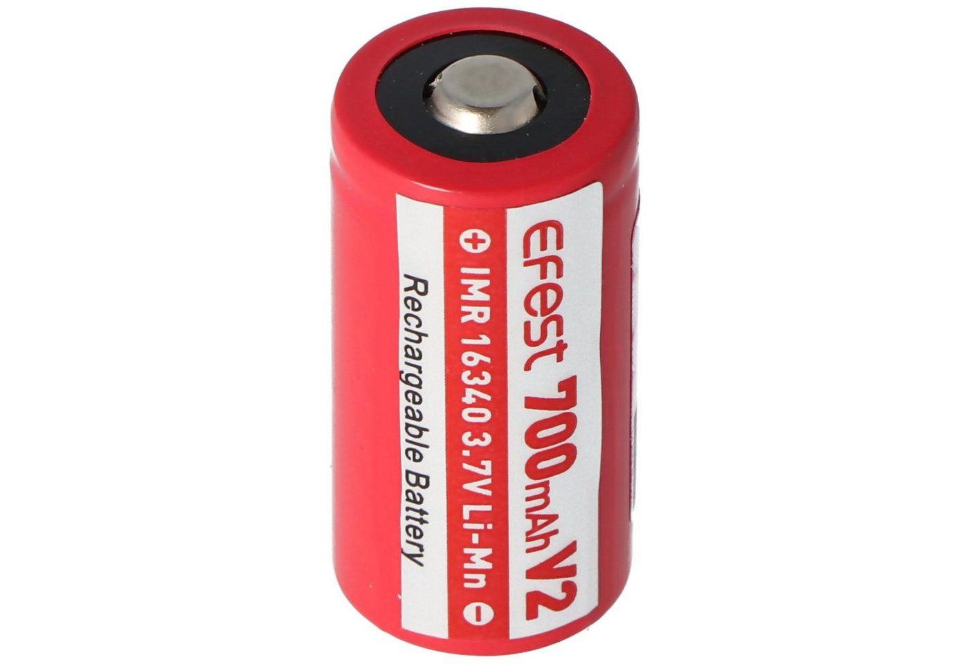 EFEST Efest IMR 16340 V2 700mAh 3,7V Pluspol erhöht LiMn (IMR) Akku Akku 700 mAh (3,7 V) von EFEST