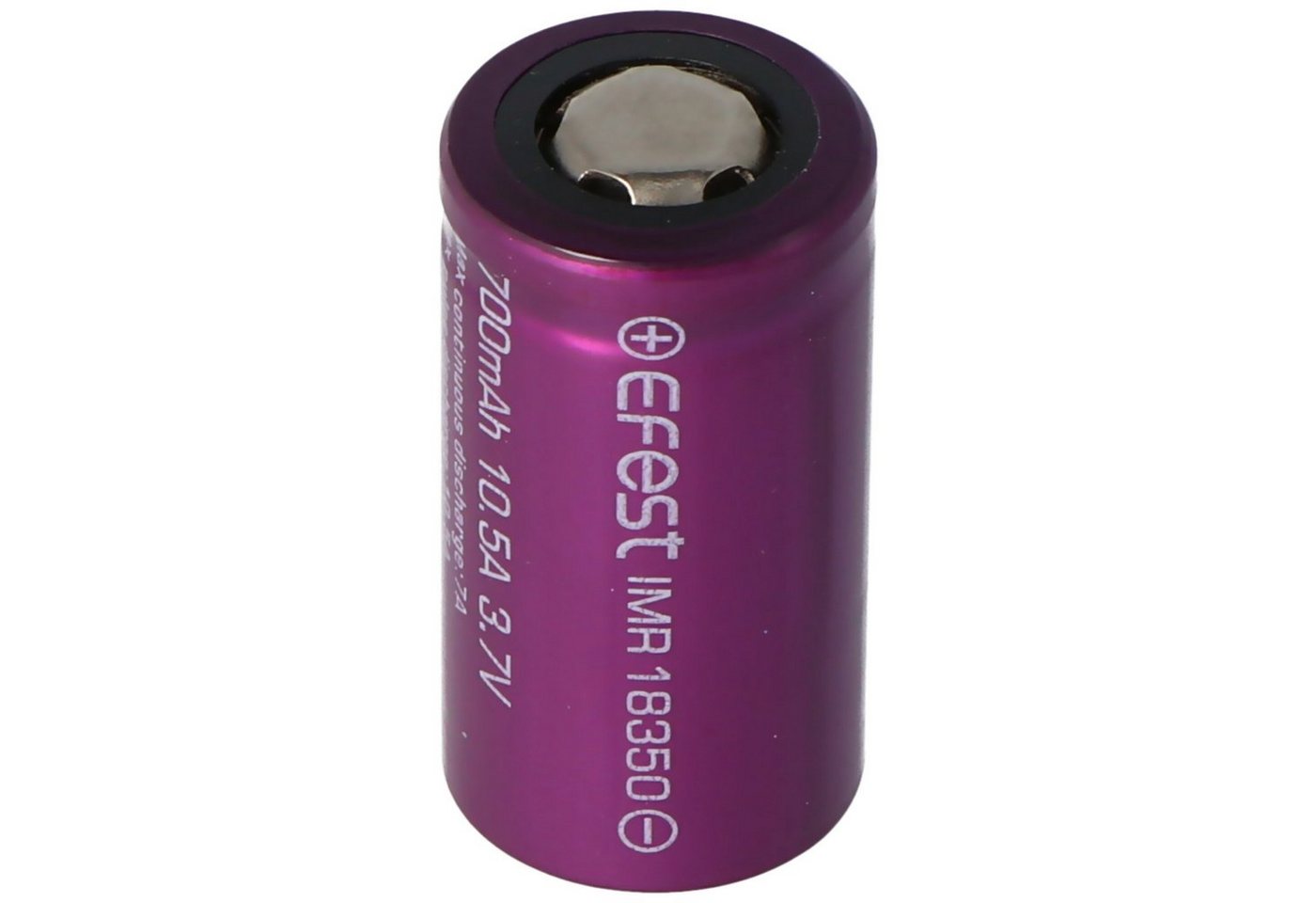 EFEST Efest Purple IMR18350 - 700mAh 3,7V Li-Ion-Akku (Pluspol flach) Akku 700 mAh (3,7 V) von EFEST