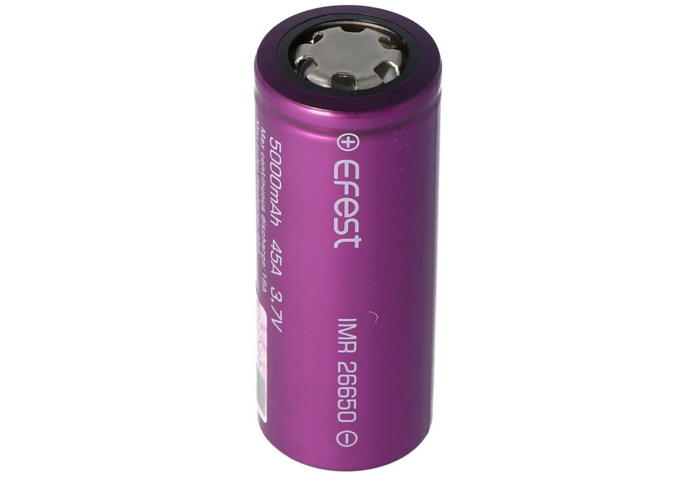EFEST Efest Purple IMR26650 5000mAh, 3,6V - 3,7V Li-Ion-Akku ungeschützt 26 Akku 5000 mAh (3,6 V) von EFEST