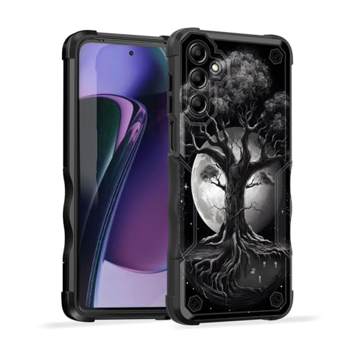 EFGWSDER Schutzhülle für Galaxy A15 5G, zweilagig, 3 m Fallschutz in Militärqualität, rutschfest, strapazierfähig, stoßfest, Motiv: Baum des Lebens, Mond EFGWSDER Schutzhülle für Galaxy A15 5G, zweilagig, 3 m Fallschutz in Militärqualität, rutschfest, strapazierfähig, stoßfest, Motiv: Baum des Lebens, Mond von EFGWSDER