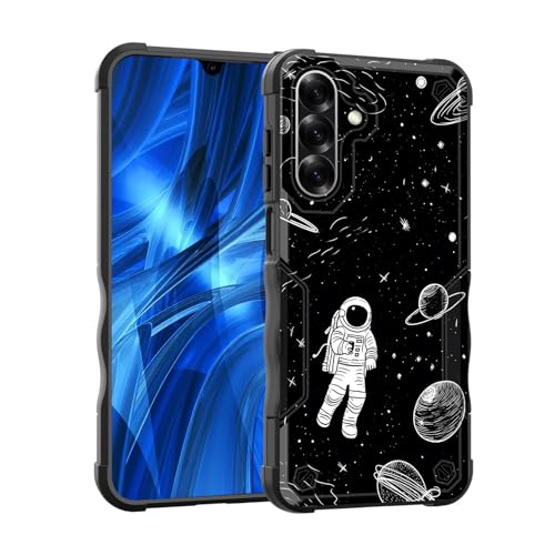 EFGWSDER Schutzhülle für Galaxy A26 5G, zweilagig, 3 m Fallschutz in Militärqualität, strapazierfähig, stoßfest, für Samsung Galaxy A26 5G 17 cm (6,7 Zoll) 2025, Astronaut Planet von EFGWSDER