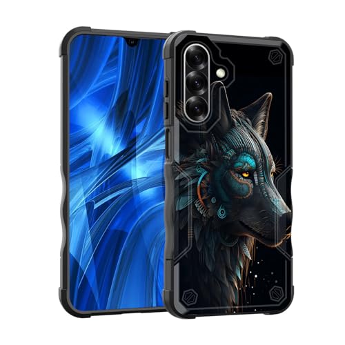 EFGWSDER Schutzhülle für Galaxy A26 5G, zweilagig, 3 m Fallschutz in Militärqualität, strapazierfähig, stoßfest, für Samsung Galaxy A26 5G 17 cm (6,7 Zoll) 2025, Cool Wolf von EFGWSDER