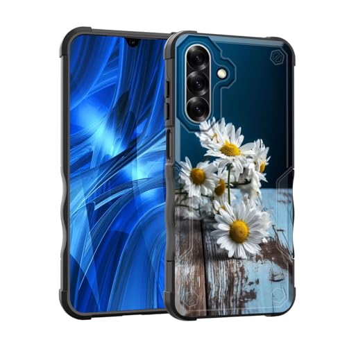 EFGWSDER Schutzhülle für Galaxy A26 5G, zweilagig, 3 m Fallschutz in Militärqualität, strapazierfähig, stoßfest, für Samsung Galaxy A26 5G 17 cm (6,7 Zoll) 2025, Gänseblümchen von EFGWSDER