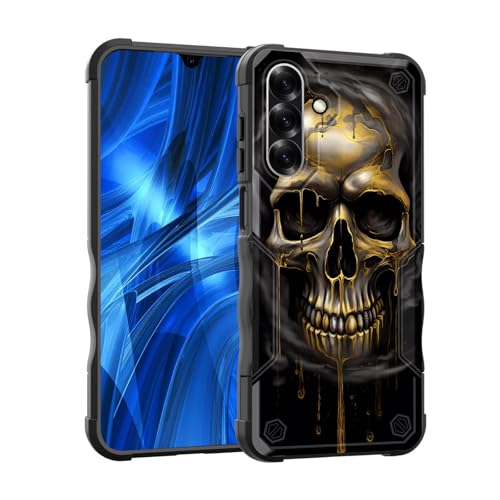 EFGWSDER Schutzhülle für Galaxy A26 5G, zweilagig, 3 m Fallschutz in Militärqualität, strapazierfähig, stoßfest, für Samsung Galaxy A26 5G 17 cm (6,7 Zoll) 2025, lustiger Totenkopf von EFGWSDER