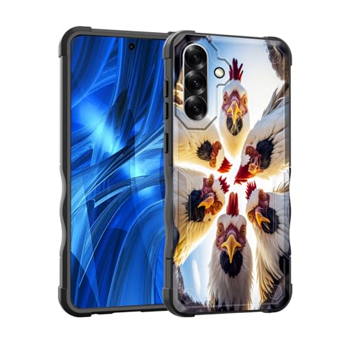 EFGWSDER Schutzhülle für Galaxy A36 5G, zweilagig, 3 m Fallschutz in Militärqualität, strapazierfähig, stoßfest, für Samsung Galaxy A36 5G 17 cm (6,7 Zoll) 2025, süßes Huhn von EFGWSDER
