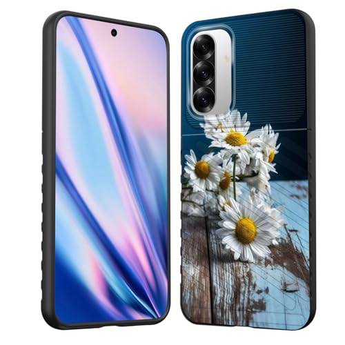 EFGWSDER Schutzhülle für Galaxy A36 5G/A56 5G, stoßdämpfend, flexibel, TPU-Gummi, Schutzhülle für Samsung Galaxy A36 5G/A56 5G, 17 cm (6,7 Zoll), Gänseblümchenmotiv von EFGWSDER