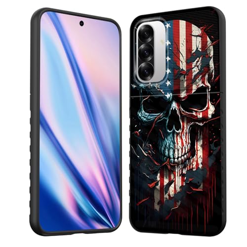 EFGWSDER Schutzhülle für Galaxy A36 5G/A56 5G, stoßdämpfend, flexibel, TPU-Gummi, Schutzhülle für Samsung Galaxy A36 5G/A56 5G, 17 cm (6,7 Zoll) 2025, Totenkopf-Flagge von EFGWSDER