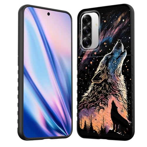 EFGWSDER Schutzhülle für Galaxy A36 5G/A56 5G, stoßdämpfend, flexibel, TPU-Gummi, Schutzhülle für Samsung Galaxy A36 5G/A56 5G 17 cm (6,7 Zoll) 2025, Galaxy Wolf von EFGWSDER