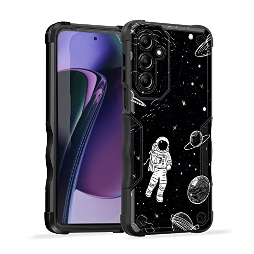 EFGWSDER Schutzhülle für Galaxy A54 5G, zweilagig, 3 m Fallschutz in Militärqualität, rutschfest, strapazierfähig, stoßfest, für Samsung Galaxy A54 5G 16,3 cm (6,4 Zoll), Astronautenplanet von EFGWSDER