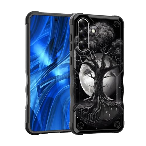 EFGWSDER Schutzhülle für Galaxy A56 5G, zweilagig, 3 m Fallschutz in Militärqualität, strapazierfähig, stoßfest, für Samsung Galaxy A56 5G 17 cm (6,7 Zoll) 2025, Baum des Lebens Mond von EFGWSDER