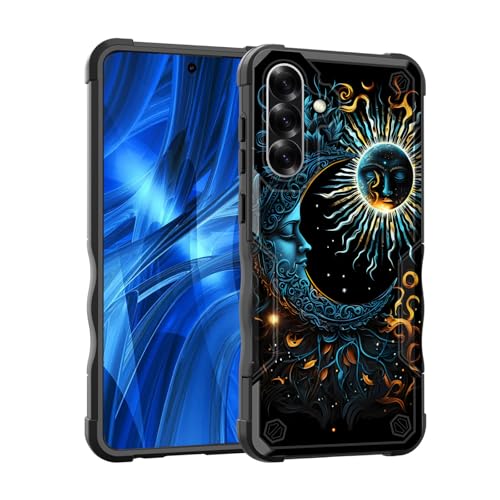 EFGWSDER Schutzhülle für Galaxy A56 5G, zweilagig, 3 m Fallschutz in Militärqualität, strapazierfähig, stoßfest, für Samsung Galaxy A56 5G 17 cm (6,7 Zoll) 2025, Sonnen- und Mondästhetik von EFGWSDER