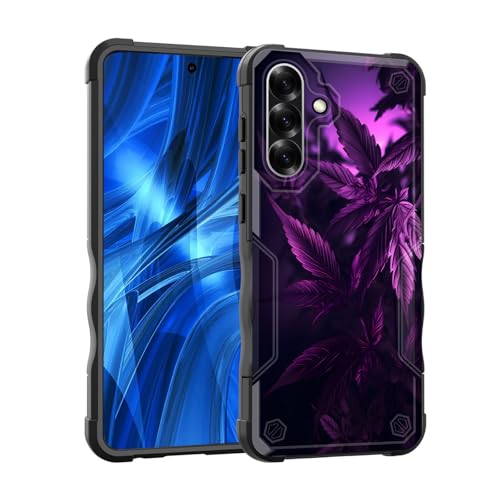 EFGWSDER Schutzhülle für Galaxy A56 5G, zweilagig, 3 m Fallschutz in Militärqualität, strapazierfähig, stoßfest, für Samsung Galaxy A56 5G 17 cm (6,7 Zoll) 2025, Weed Leaf von EFGWSDER