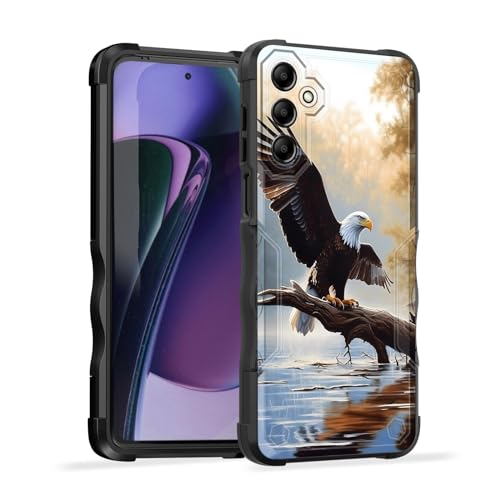 EFGWSDER Schutzhülle für Galaxy S24 Plus, zweilagig, 3 m Fallschutz in Militärqualität, rutschfest, strapazierfähig, stoßfest, für Samsung Galaxy S24 Plus 17 cm (6,7 Zoll) 2024, Weißkopfseeadler von EFGWSDER