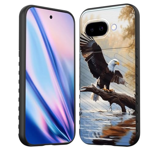 EFGWSDER Schutzhülle für Pixel 9a, stoßdämpfend, flexibel, TPU-Gummi, Schutzhülle für Google Pixel 9a 16 cm (6,3 Zoll) 2025, Weißkopfseeadler von EFGWSDER