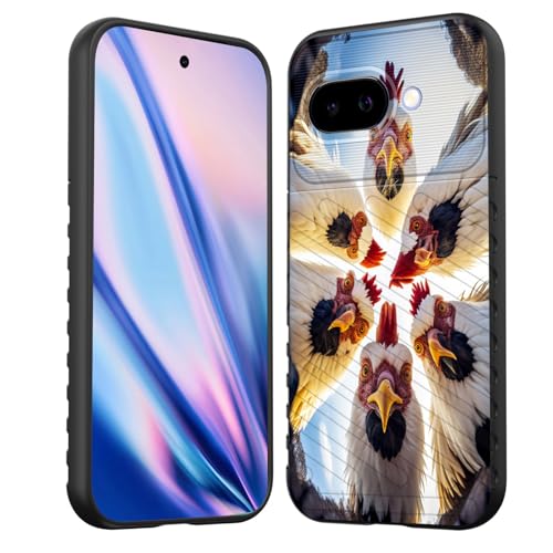 EFGWSDER Schutzhülle für Pixel 9a, stoßdämpfend, flexibel, TPU-Gummi, Schutzhülle für Google Pixel 9a 16 cm (6,3 Zoll) 2025, süßes Huhn von EFGWSDER