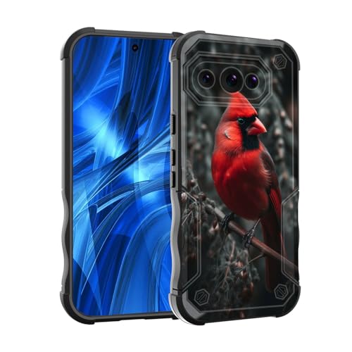 EFGWSDER Schutzhülle für Pixel 9a, zweilagig, 3 m Fallschutz in Militärqualität, strapazierfähig, stoßfest, für Google Pixel 9a 16 cm (6,3 Zoll) 2025, Cardinals on The Branches von EFGWSDER