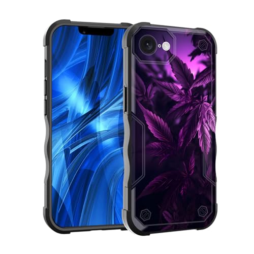 EFGWSDER Schutzhülle für iPhone 16e, zweilagig, 3 m Fallschutz in Militärqualität, strapazierfähig, stoßfest, für iPhone 16e 15,5 cm (6,1 Zoll), 2025, Weed Leaf von EFGWSDER