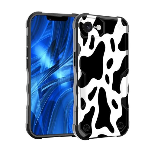 EFGWSDER Schutzhülle für iPhone 16e, zweilagig, 3 m Fallschutz in Militärqualität, strapazierfähig, stoßfest, für iPhone 16e 15,5 cm (6,1 Zoll) 2025, Kuh-Druck von EFGWSDER