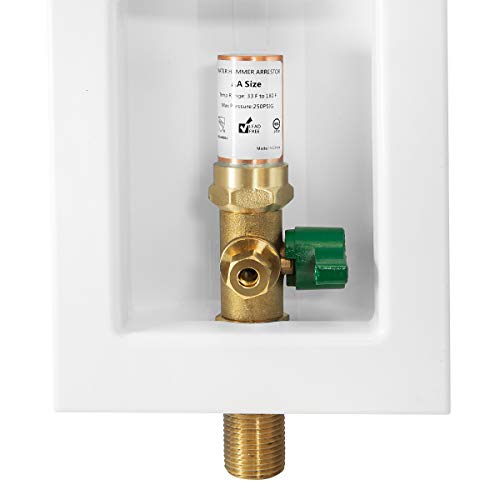 EFIELD Schwitzen vormontierte Eismaschine Auslassbox, 1,27 cm Schweiß mit installiertem 1/4-Dreh-Kugelhahn mit Kupfer-Wasserhammer von EFIELD