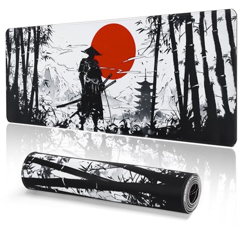 EFISH Japanische Gaming Mauspad XXL 800 x 300 mm Großes Mauspad Vernähte Kanten Wasserdicht Anti-Rutsch für PC, MacBook,Laptop Verbessert Präzision und Geschwindigkei.(B18) von EFISH