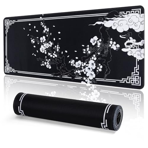 EFISH Japanische Gaming Mauspad XXL 800 x 300 mm Großes Mauspad Vernähte Kanten Wasserdicht Anti-Rutsch für PC, MacBook,Laptop Verbessert Präzision und Geschwindigkei.(B20) von EFISH