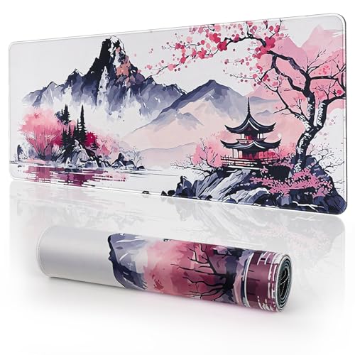 EFISH Japanische Gaming Mauspad XXL 800 x 300 mm Großes Mauspad Vernähte Kanten Wasserdicht Anti-Rutsch für PC, MacBook,Laptop Verbessert Präzision und Geschwindigkei.(Y26) von EFISH