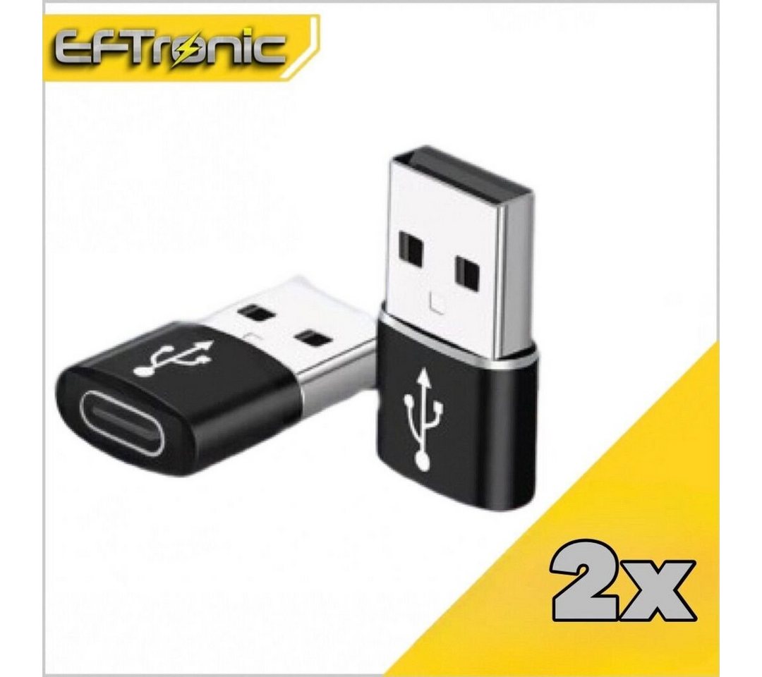 EFTronic 2 Stück USB A auf USB C 3.0 Adapter Stecker Ladeadapter Konverter USB-Adapter von EFTronic