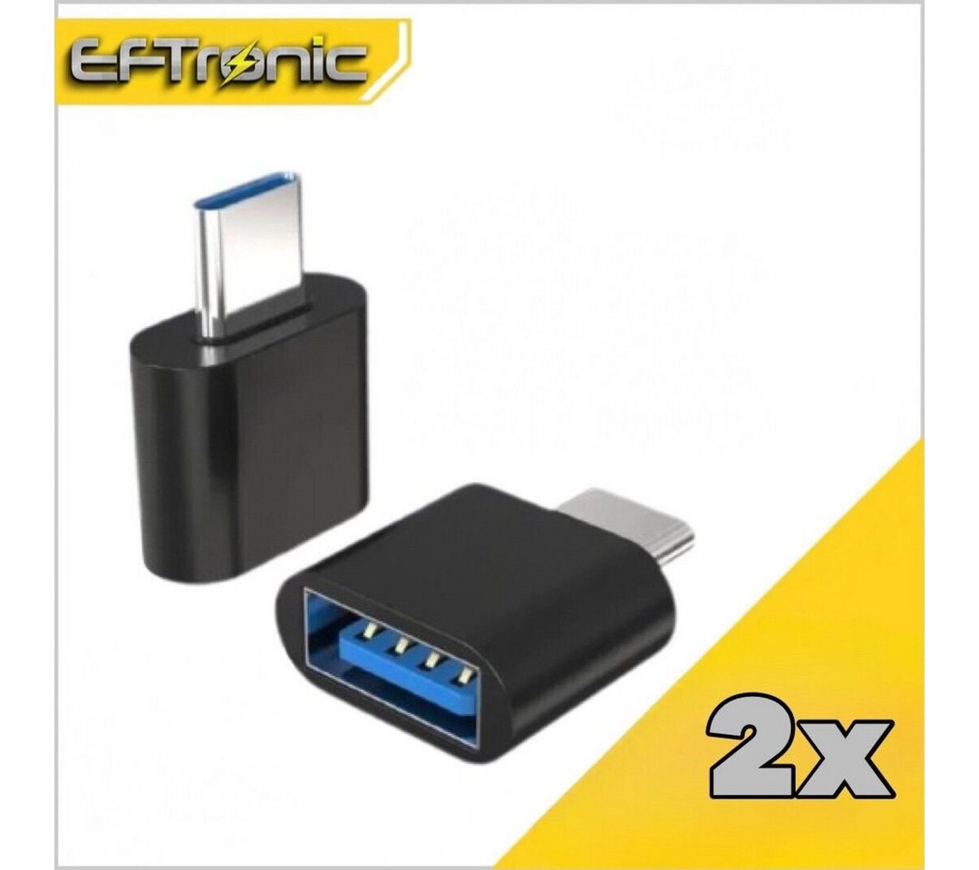 EFTronic 2 Stück USB C auf USB A C 3.1 Adapter OTG USB-Stick Konverter USB-Adapter, OTG USB-Stick ~ Samsung Xiaomi MacBook Buchse von EFTronic