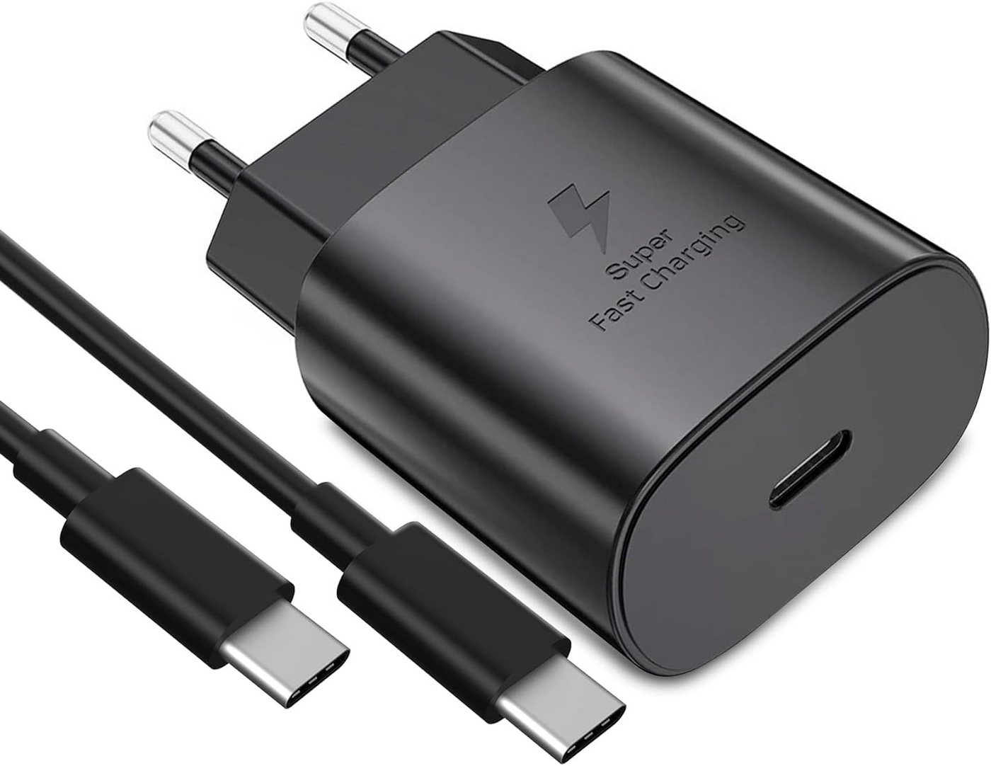 EFTronic 25W USB C Schnellladegerät für Samsung Galaxy S23 S22 S21 S20 Ultra USB-Ladegerät (1-tlg., A54 A53 A52s A34 A33 A13 A23 /Z Fold 5/4/3,Z Flip 5/4/3 /S20FE M52 M32) von EFTronic