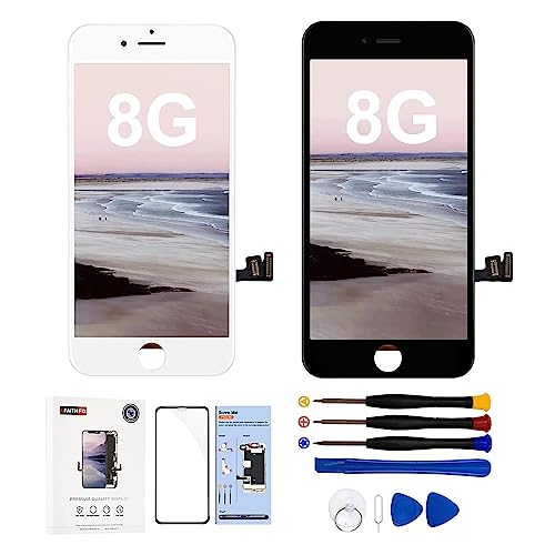 EFaith iPhone 8/SE 2020 Screen Replacement LCD 4.7" Full HD Touch Screen Digitizer with Repair Tool + Screen Protector Models A1863 A1905 A190 (8P-schwarz) von EFaith