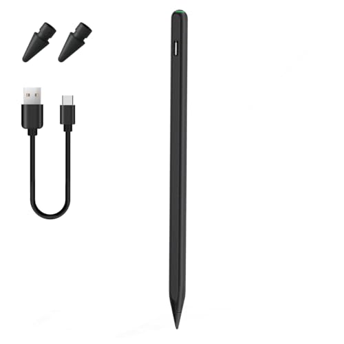 Stylus Stift für iPad Apple Pencil 3. Generation (2018-2024) mit magnetischem, kabellosem Lade-Stift/Verknüpfung/Neigung/Ablehnung der Handfläche für iPad Pro, iPad Air, iPad Mini (Schwarz) von EFaith