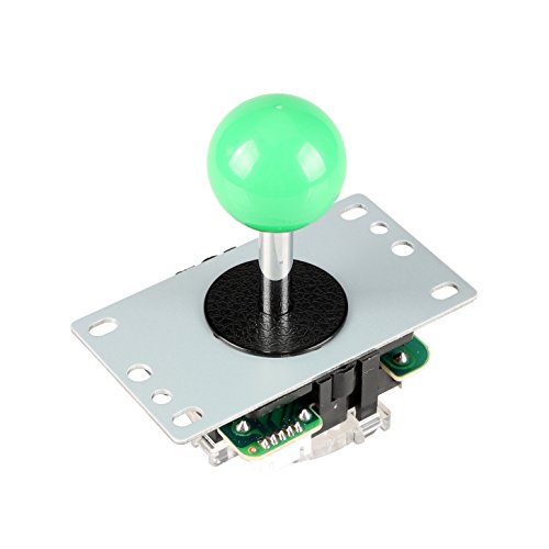 EG STARTS Arcade Klassische Wettbewerb 5 Pin Stick 4-8 Möglichkeiten Joystick Für Arcade DIY Kit Teile Video Spiel Mame Jamma Maschine Gaming Raspberry Pi Retropie Projekte (Grün) von EG STARTS