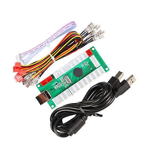 EG STARTS Null Verzögerung USB Encoder zu PC LED Joystick Set Für LED Arcade Joystick DIY Kit Controller Teil Mame Spiele (5Pin Kabel + 10x 3Pin 2,8mm Draht) von EG STARTS