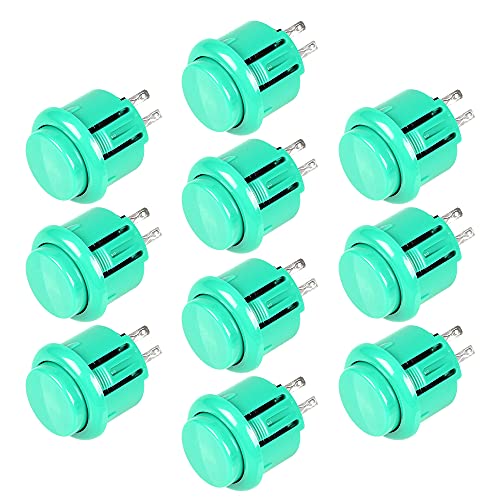 EG Starts 10 x 24 mm Druckknopf, eingebauter Mikroschalter, Ersatz für Sanwa OBSF-24 Tasten, Arcade-Joystick, Mame Jamma Games, grüne Farben EG Starts 10 x 24 mm Druckknopf, eingebauter Mikroschalter, Ersatz für Sanwa OBSF-24 Tasten, Arcade-Joystick, Mame Jamma Games, grüne Farben von EG STARTS
