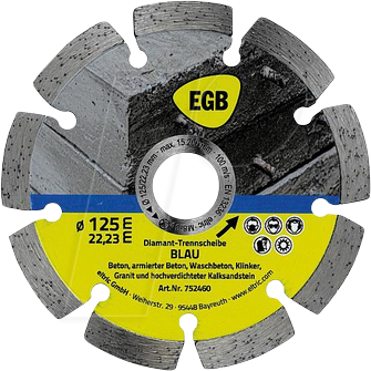 EGB 752460 - Diamant-Trennscheibe 125 mm ''Blau'' von EGB