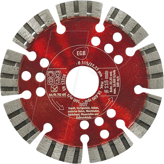 EGB 752480 - Diamant-Trennscheibe 115 mm ''Rot'' von EGB