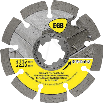 EGB 752670 - Diamant-Trennscheibe 115 mm Beton, X-Lock EGB 752670 - Diamant-Trennscheibe 115 mm Beton, X-Lock von EGB