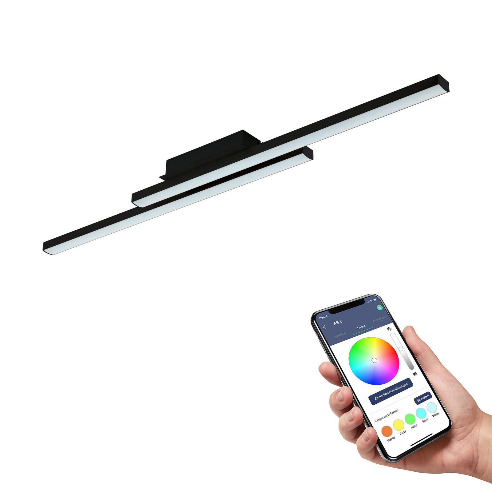 EGLO connect Fraioli-Z LED-Deckenlampe schwarz EGLO connect Fraioli-Z LED-Deckenlampe schwarz von EGLO connect