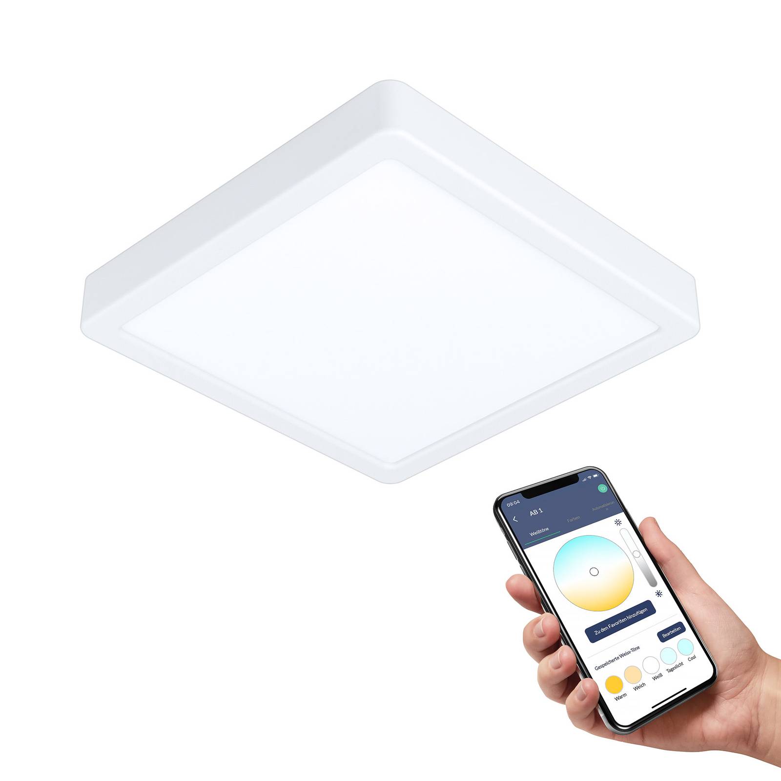 EGLO connect Fueva-Z Deckenlampe 21x21cm weiß EGLO connect Fueva-Z Deckenlampe 21x21cm weiß von EGLO connect