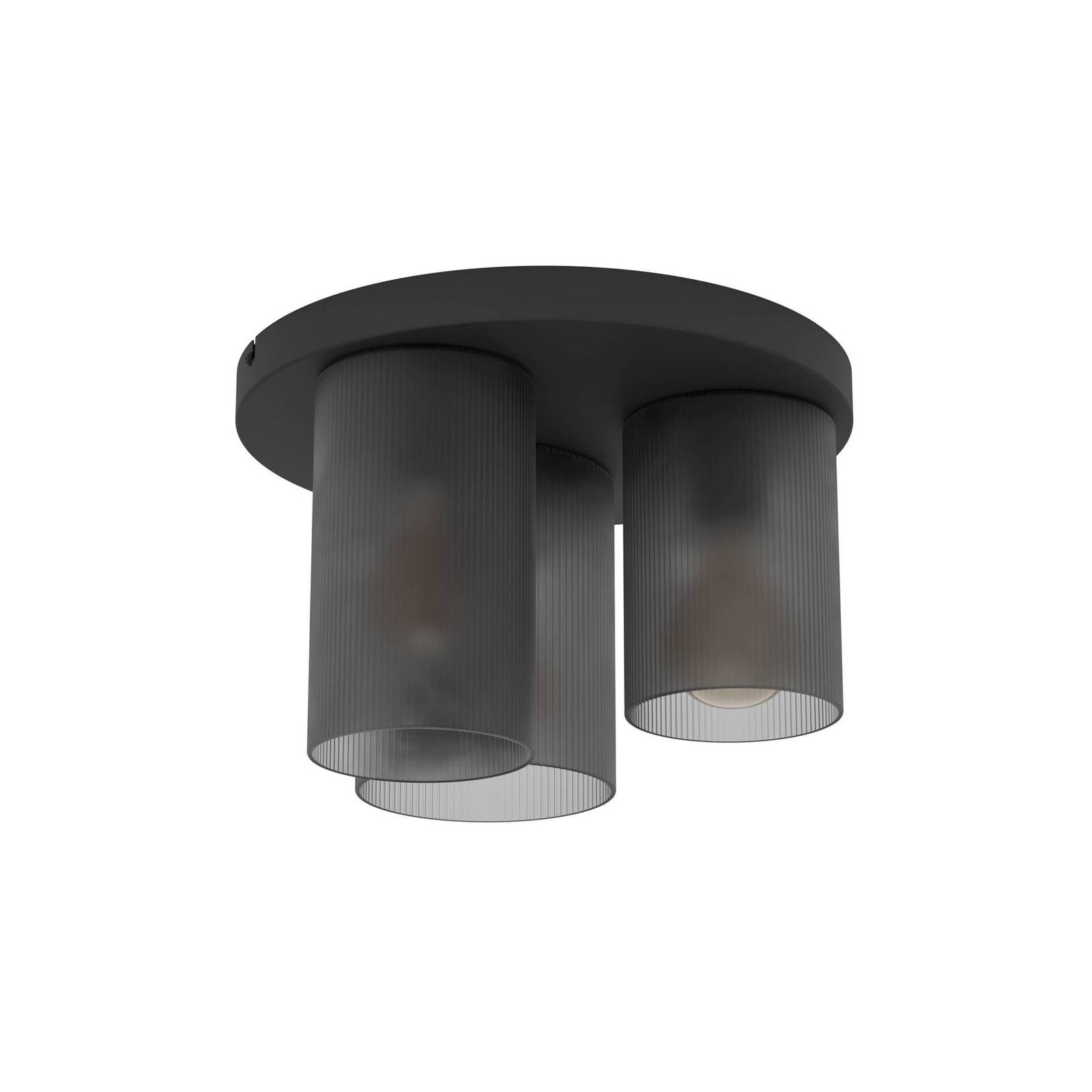 Deckenlampe Colomera, Ø 35 cm, schwarz/grau, 3-flg., Glas Deckenlampe Colomera, Ø 35 cm, schwarz/grau, 3-flg., Glas von EGLO