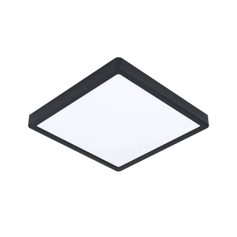 Deckenlampe Fueva 5 IP44 schwarz 3.000 K 28x28cm von EGLO