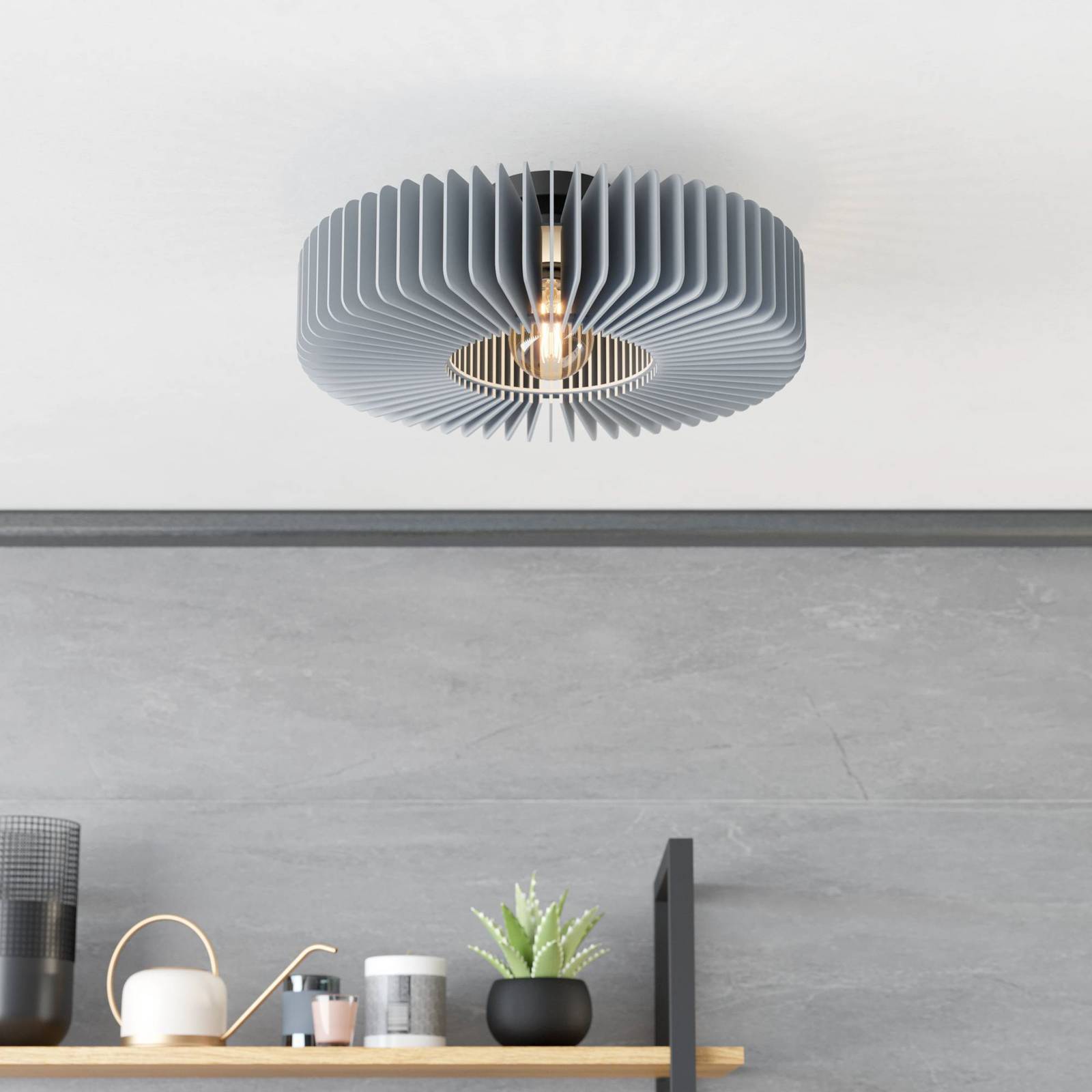 Deckenlampe Palombaia im Fächerlook, grau Deckenlampe Palombaia im Fächerlook, grau von EGLO