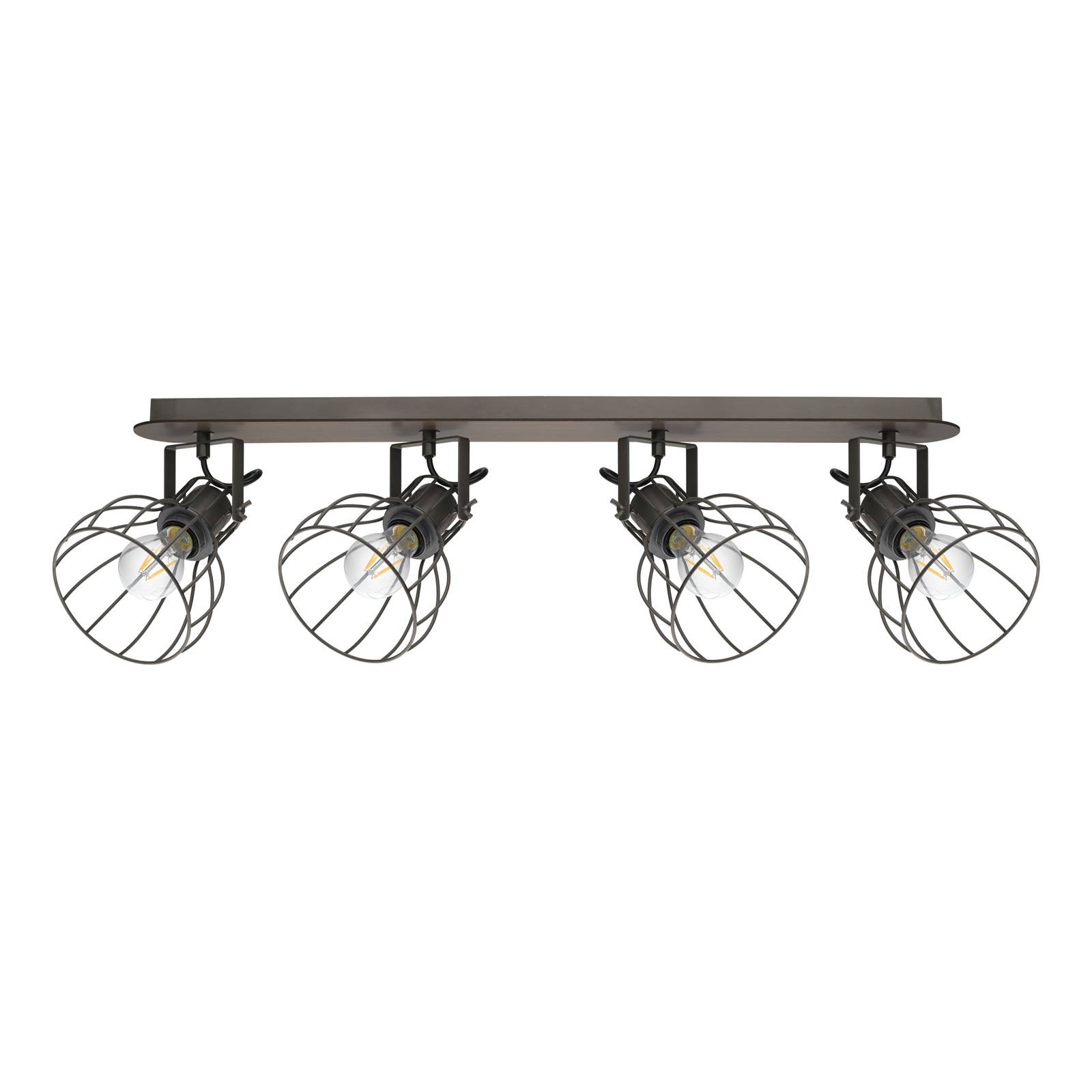 Deckenlampe Sambatello, vierflammig, braun/silber Deckenlampe Sambatello, vierflammig, braun/silber von EGLO