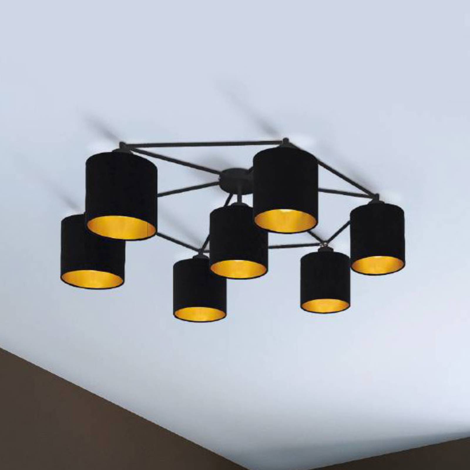 Deckenlampe Staiti schwarz mit Schirmen von EGLO