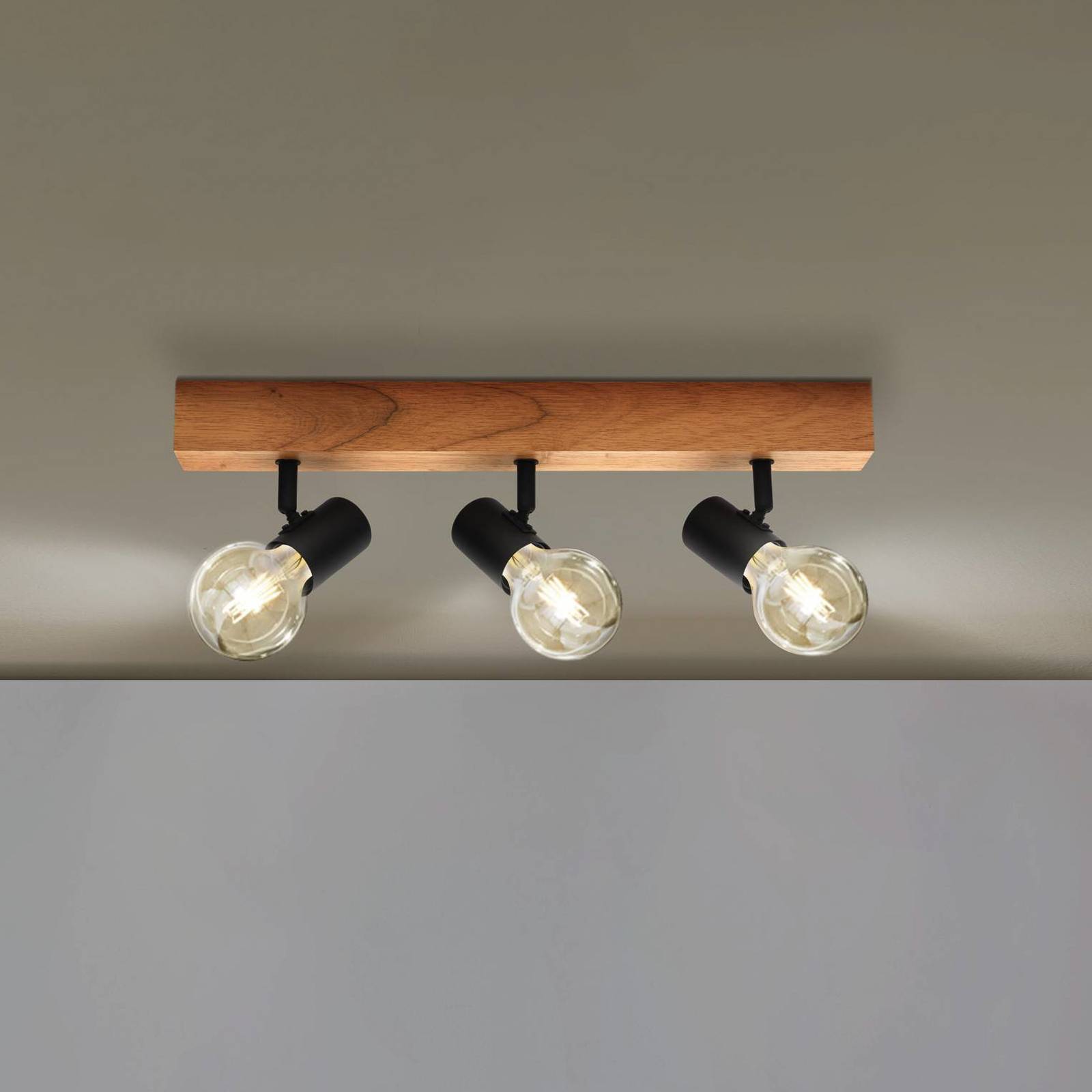 Deckenlampe Townshend 3 aus Holz 3-flammig schwarz Deckenlampe Townshend 3 aus Holz 3-flammig schwarz von EGLO