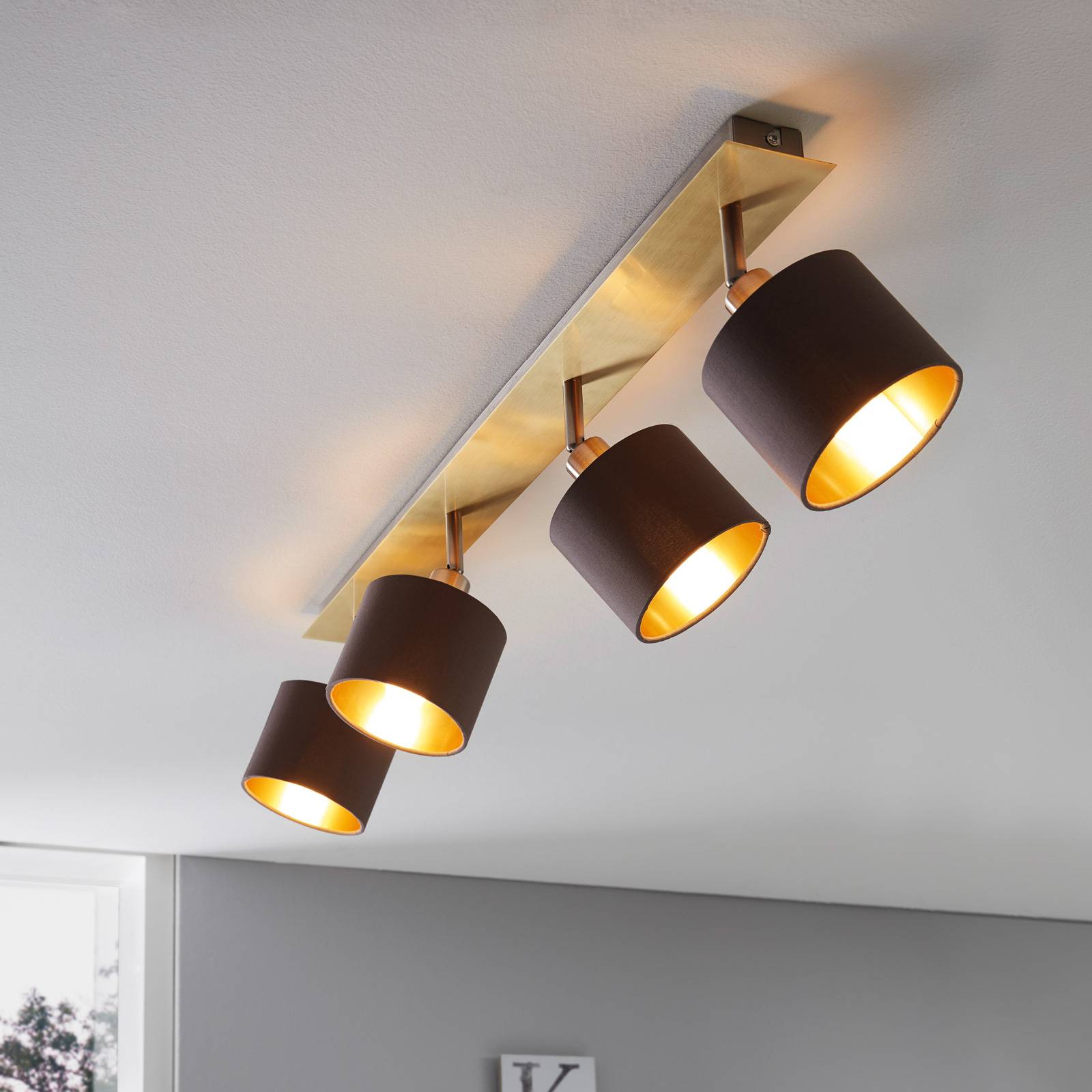 Deckenlampe Valbiano Cappuccino/Gold 4fl. Deckenlampe Valbiano Cappuccino/Gold 4fl. von EGLO
