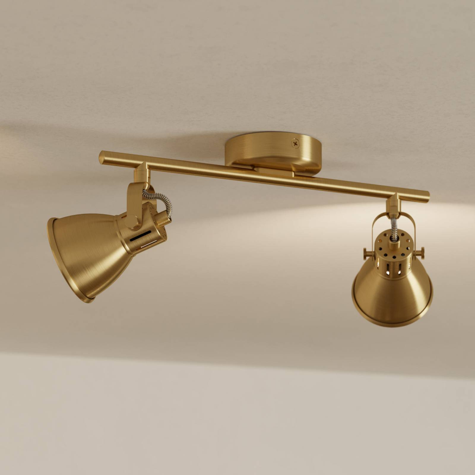 Deckenspot Seras messing-gold gebürstet, 2-flammig von EGLO